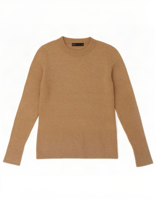 Marks & Spencer Dame sweater med rund hals DK 12 Medium Beige Viscose