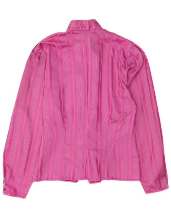 Canda Dameskjorte UK 12 Medium Pink Stribet Polyester