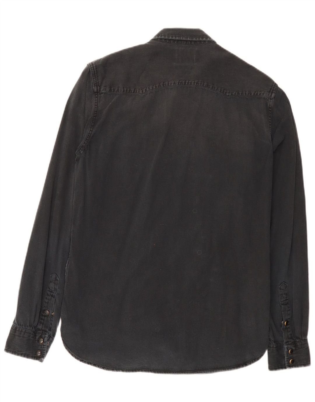 Zara Herre Slim Fit Denim Shirt Medium Sort