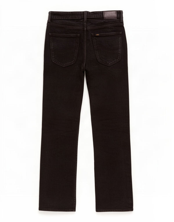 Lee Mens Brooklyn Straight Jeans Størrelse 33 W33 L34 Sort Bomuld