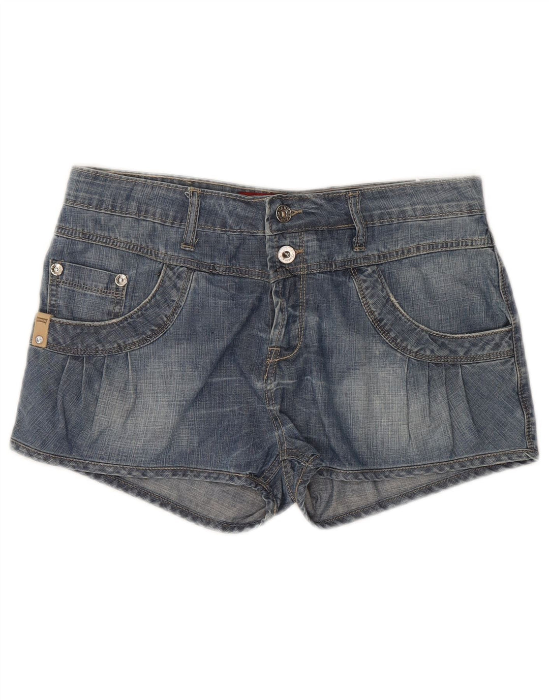CARRERA Womens Denim Shorts  W30 Medium Blue Cotton