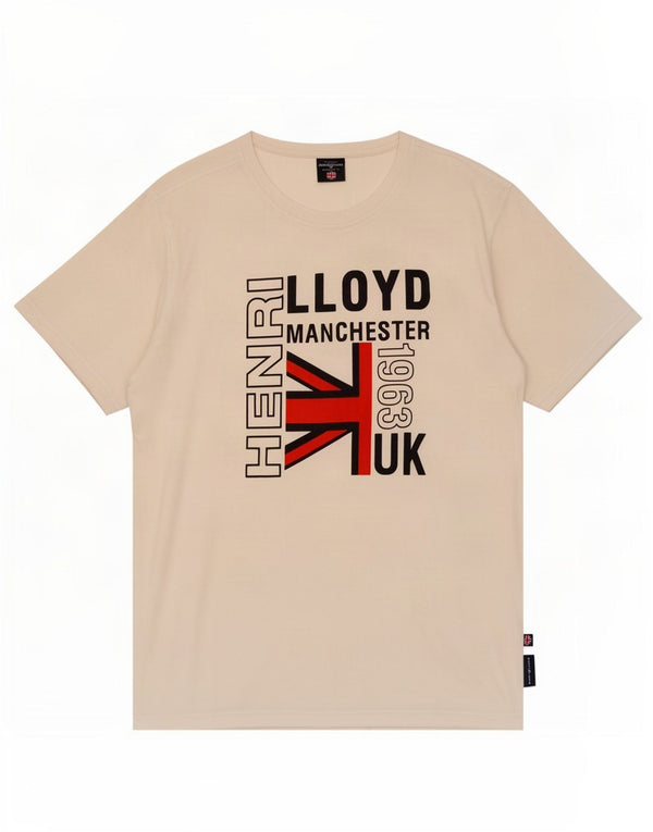 Henri Lloyd Herre grafisk T-shirt top XL hvid bomuld