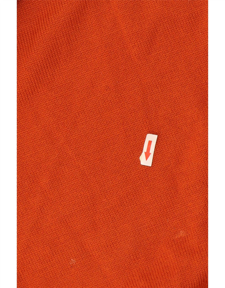 Il Granchio Herre Zip Neck Jumper Sweater Stor Orange Uld