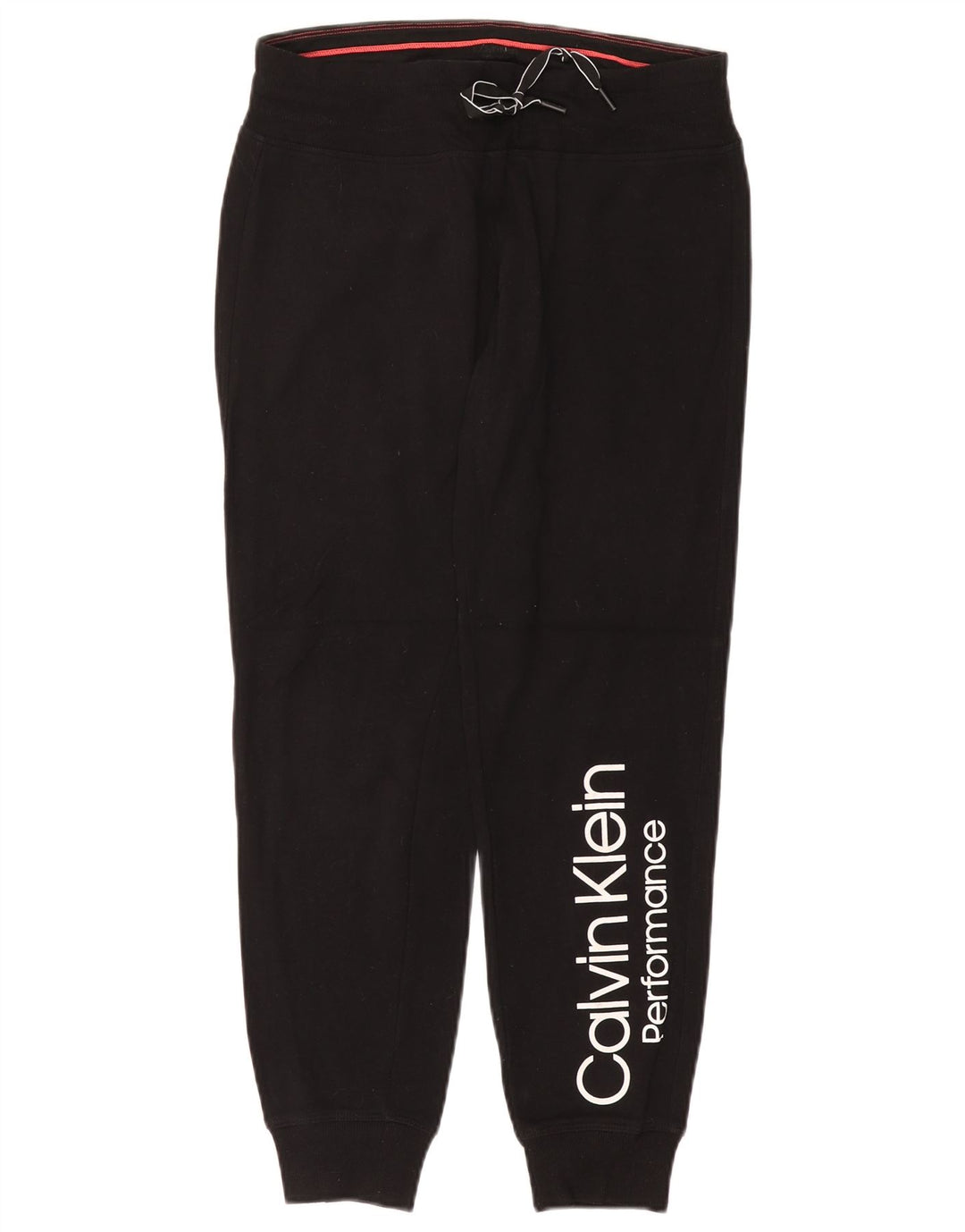 CALVIN KLEIN Graphic Tracksuit Bukser til kvinder Joggers UK 10 Small Black