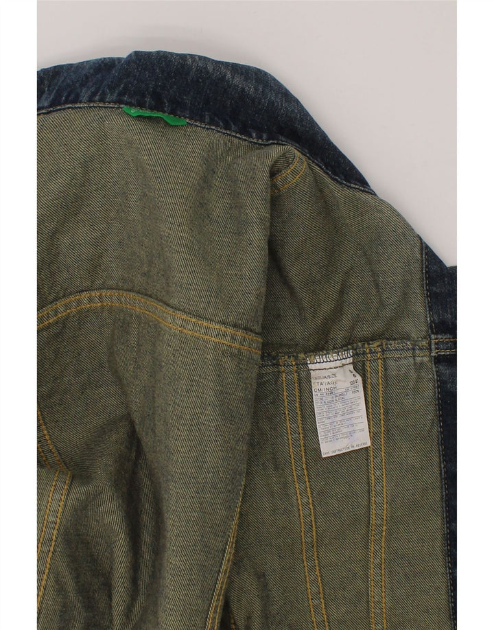 BENETTON Boys Denim Jacket 5-6 Years Small  Blue Cotton Vintage Benetton and Second-Hand Benetton from Messina Hembry 