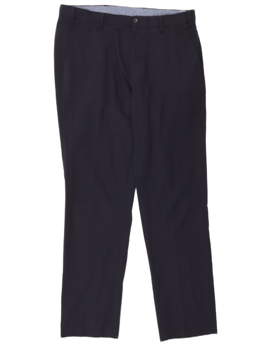 Marks & Spencer Herre Regular Chino Bukser W36 L33 Navy Blue Polyester
