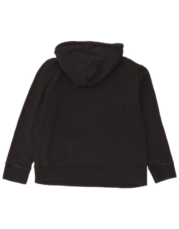 Adidas Womens Graphic Hoodie Jumper UK 12 Medium Black Cotton