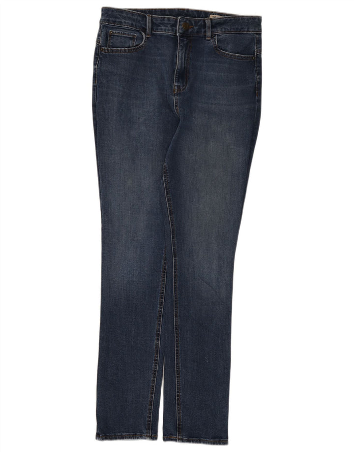 Marks & Spencer Dame Regular Slim Jeans UK 12 Medium W30 L28 Blå Bomuld