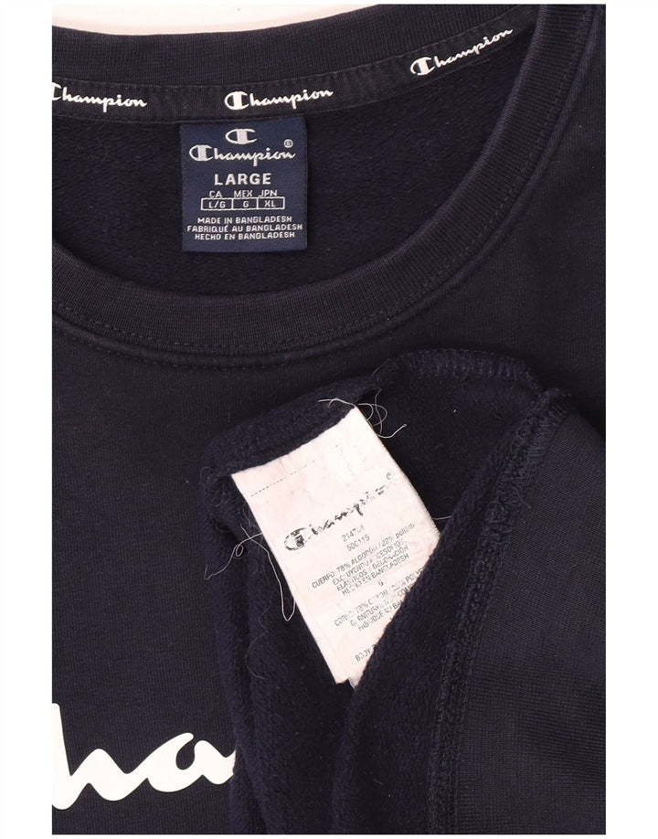 Champion Herre Sweatshirt Jumper Large Marineblå Bomuld