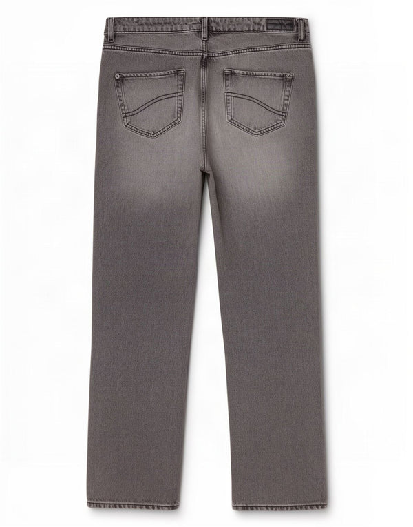 Fat Face Dame Sutton Straight Jeans UK 14 Large W34 L31 Grå Bomuld