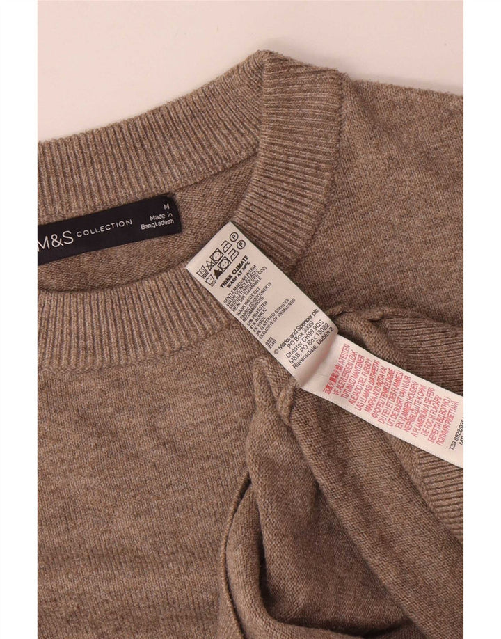 Marks & Spencer dametrøjetrøje med rund hals DK 14 mellemgrå polyester