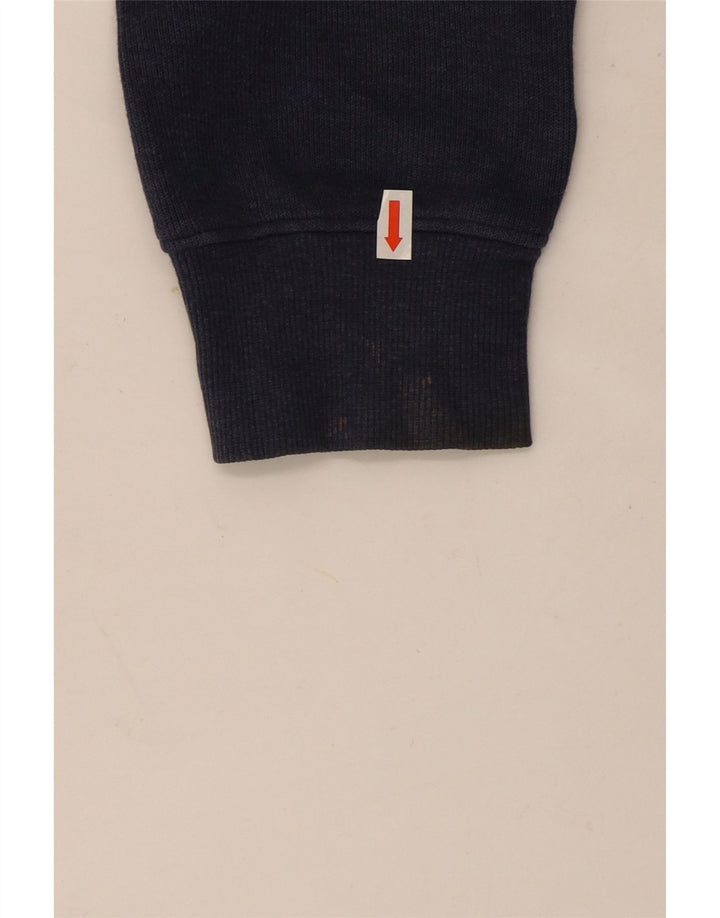 Gant Herre Zip Neck Jumper Sweater Medium Navy Blue Bomuld