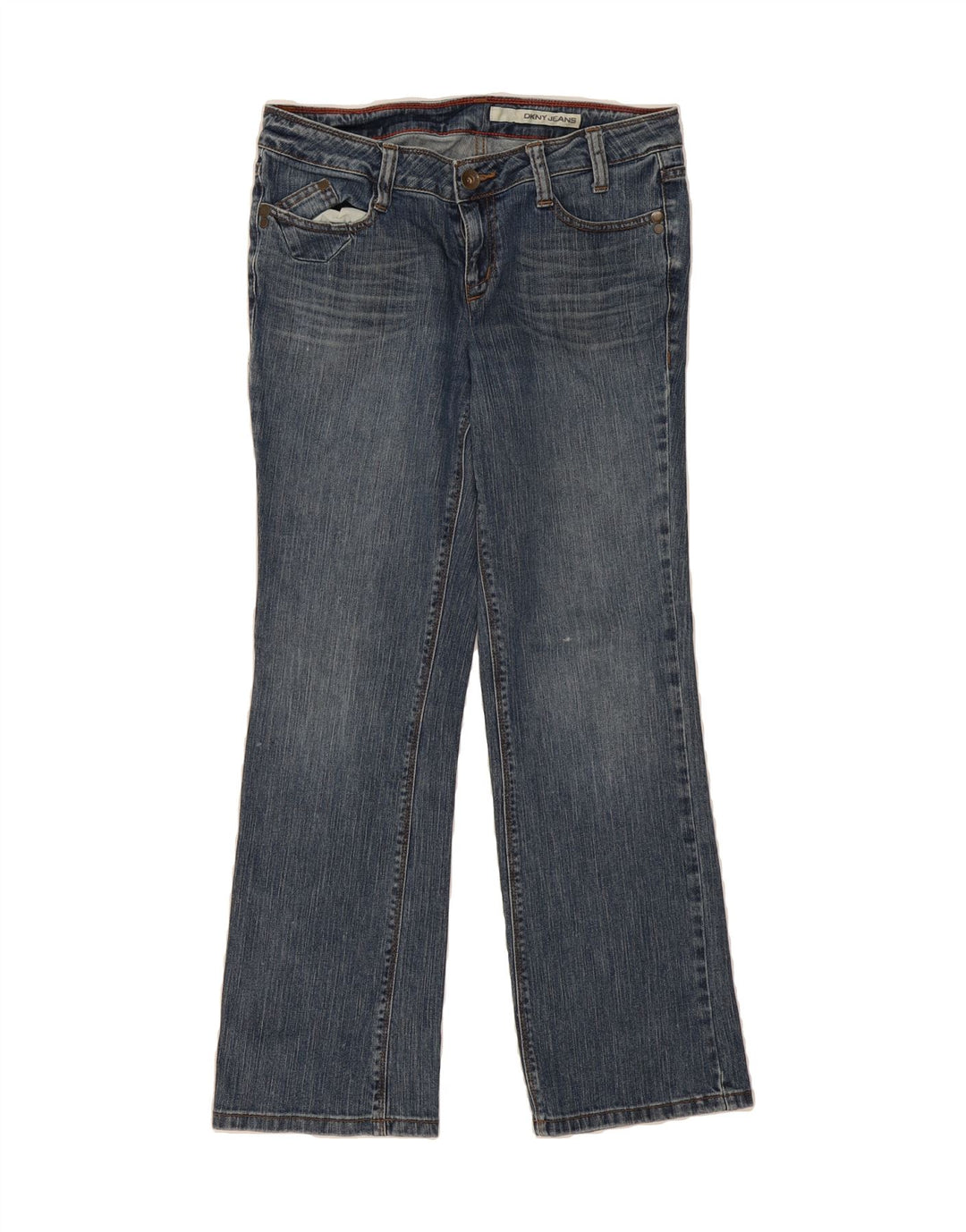 DKNY Womens Straight Jeans US 10 Large W32 L30 Blue Cotton Vintage Dkny and Second-Hand Dkny from Messina Hembry 