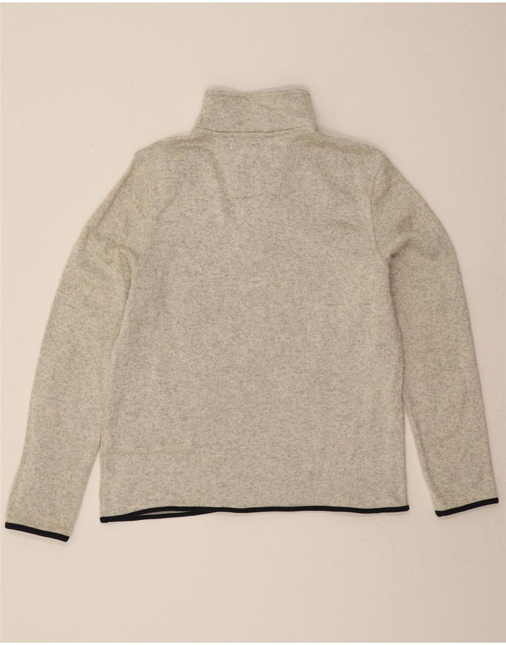 NAUTICA Mens Zip Neck Sweatshirt Jumper Medium Grey Flecked Polyester Vintage Nautica and Second-Hand Nautica from Messina Hembry 