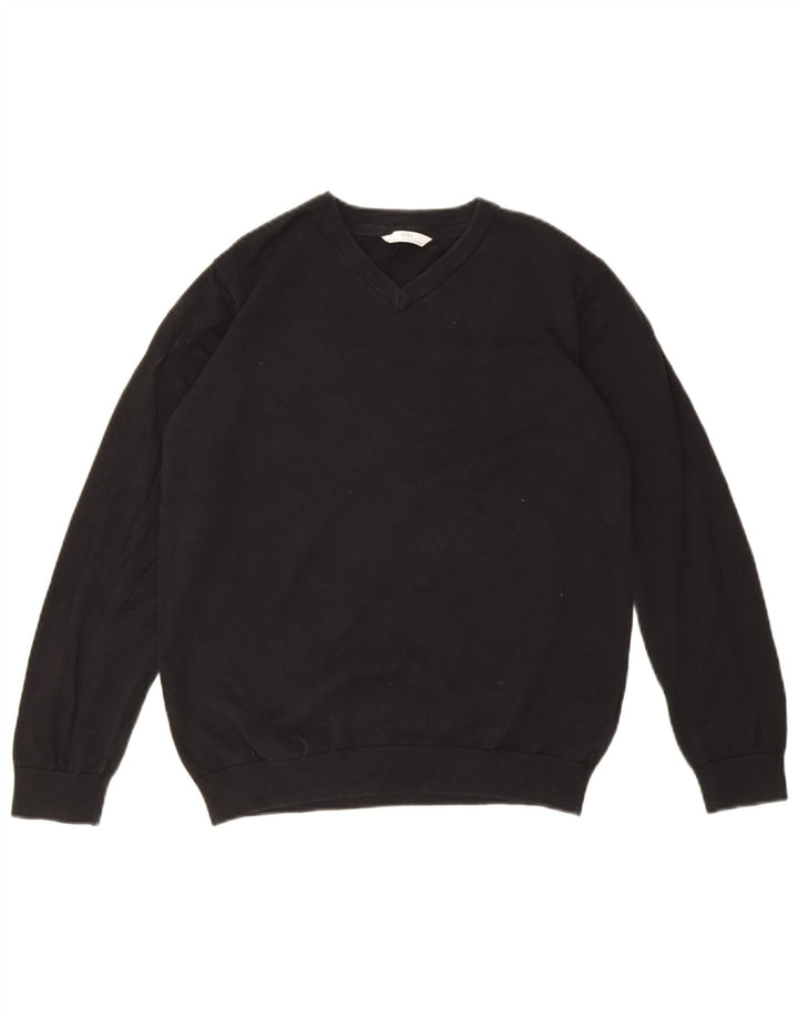 Marks & Spencer Boys V-hals sweater 13-14 år sort bomuld
