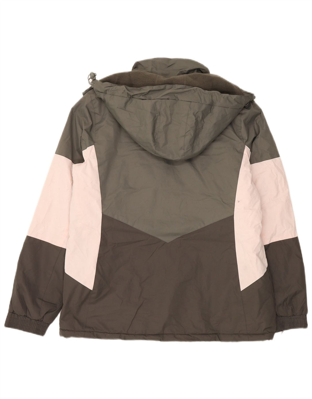Mountain Warehouse Dame Windbreaker Jacket UK 14 Large Khaki Colourblock
