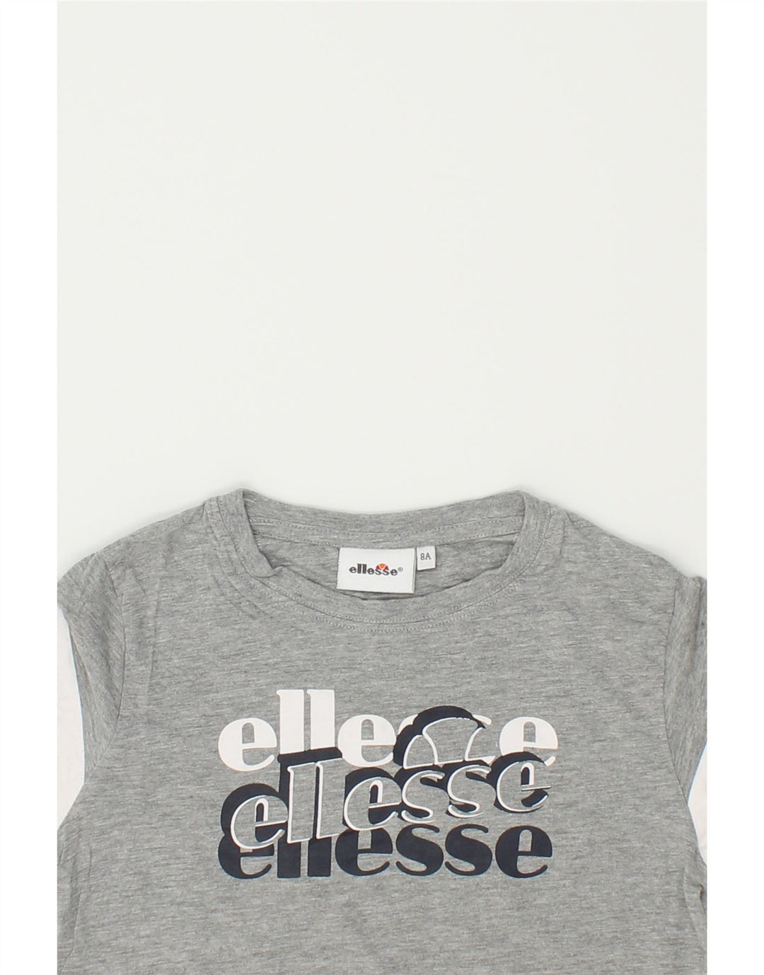ELLESSE Boys Graphic T-Shirt Top 7-8 Years Grey Cotton | Vintage Ellesse | Thrift | Second-Hand Ellesse | Used Clothing | Messina Hembry 
