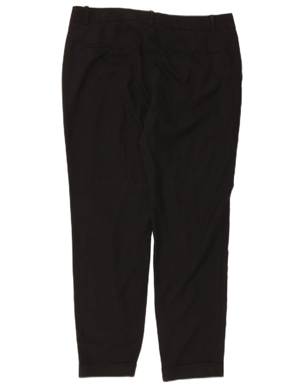 Zara Womens Tapered Cropped Trousers EU 38 Small W28 L25 Black