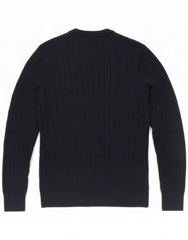Gant Womens Crew Neck Jumper Sweater UK 6 XS Navy Blue Cotton