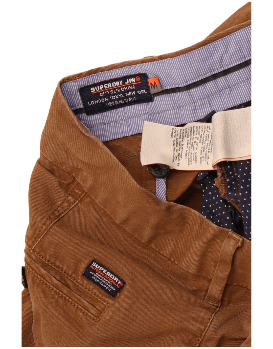 SUPERDRY Herre Slim Chino Bukser Medium W32 L31 Brun Bomuld