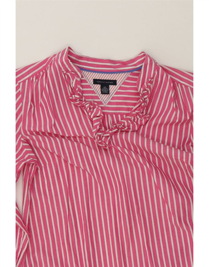 TOMMY HILFIGER Womens 3/4 Sleeve Basic Dress UK 10 Small Pink Pinstripe Vintage Tommy Hilfiger and Second-Hand Tommy Hilfiger from Messina Hembry 