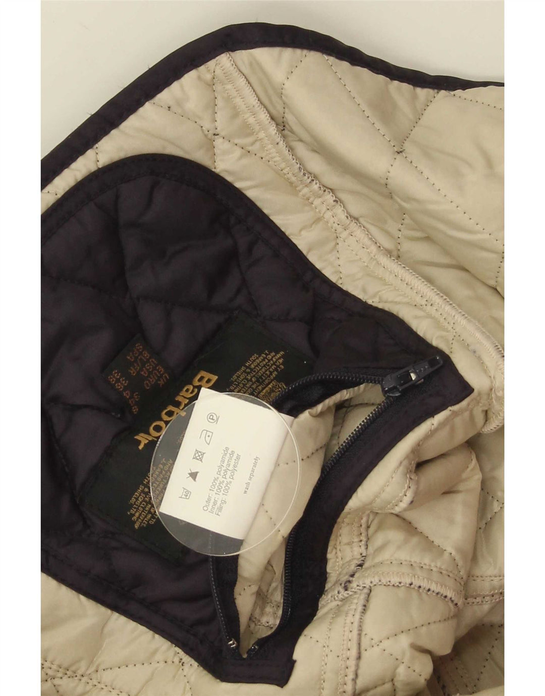 Barbour Quiltet jakke til kvinder UK 8 Lille marineblå polyamid