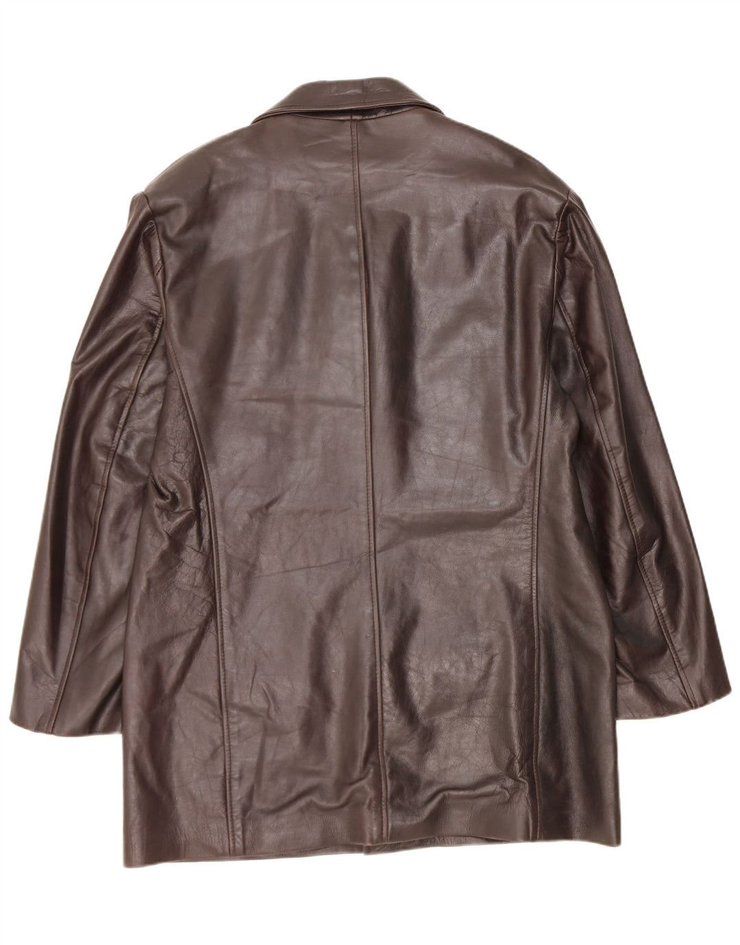 Vintage læderfrakke til kvinder UK 18 XL Brun