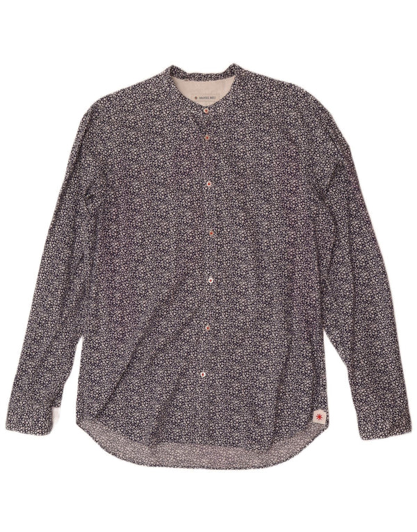 Manuel Ritz Herreskjorte str. 42 16 1/2 Large Navy Blue Floral