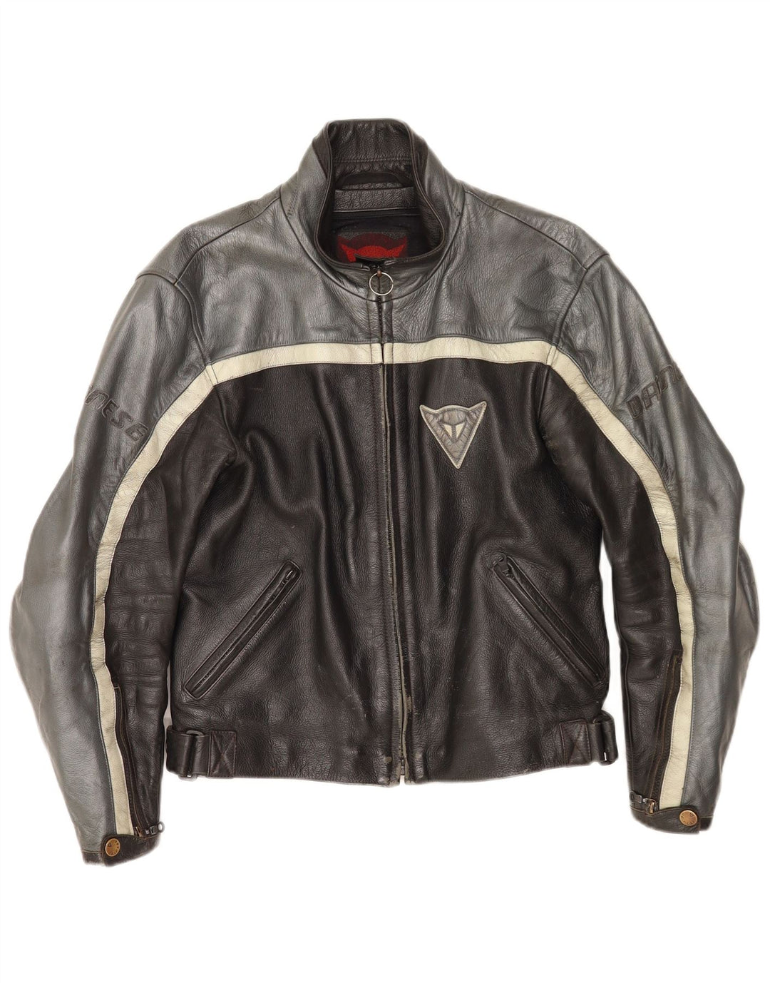 Dainese Herre Læder Racer Jakke EU 46 2XS Sort Colourblock