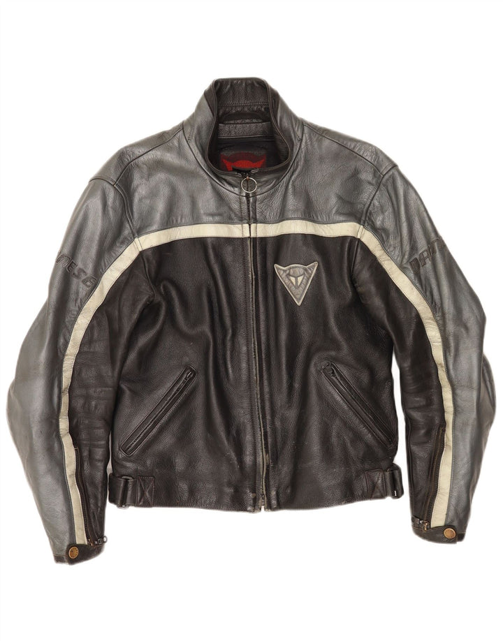 Dainese Herre Læder Racer Jakke EU 46 2XS Sort Colourblock