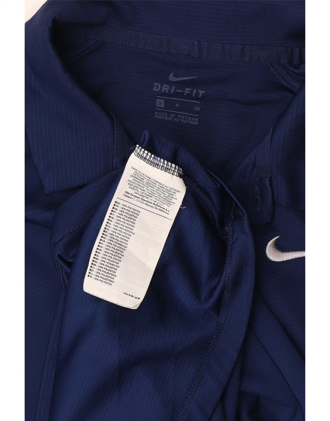 Nike Dri Fit poloshirt til mænd, lille marineblå polyester