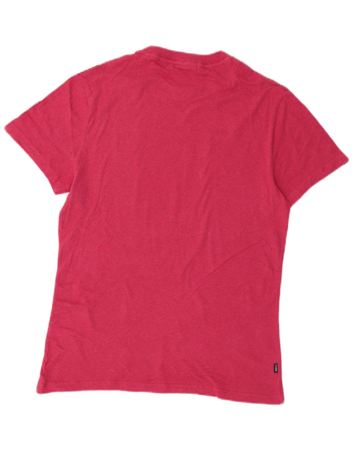 Superdry T-shirt top mellem lyserød bomuld til mænd