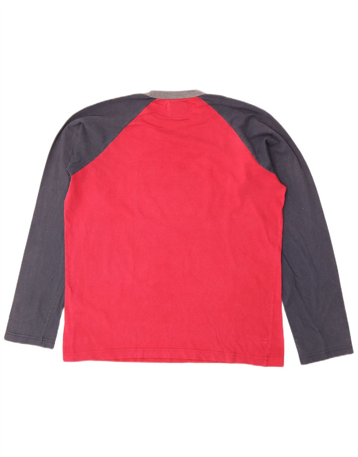 Guru Herre Grafisk Top Langærmet Stor Pink Colourblock
