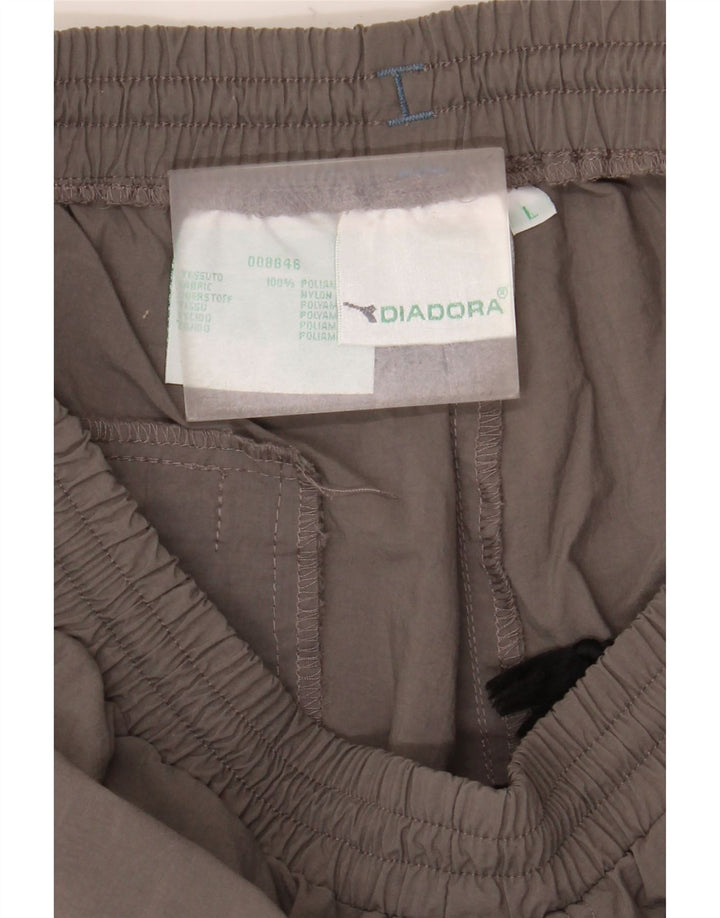 Diadora Træningsdragtsbukser til mænd, store grå polyamid