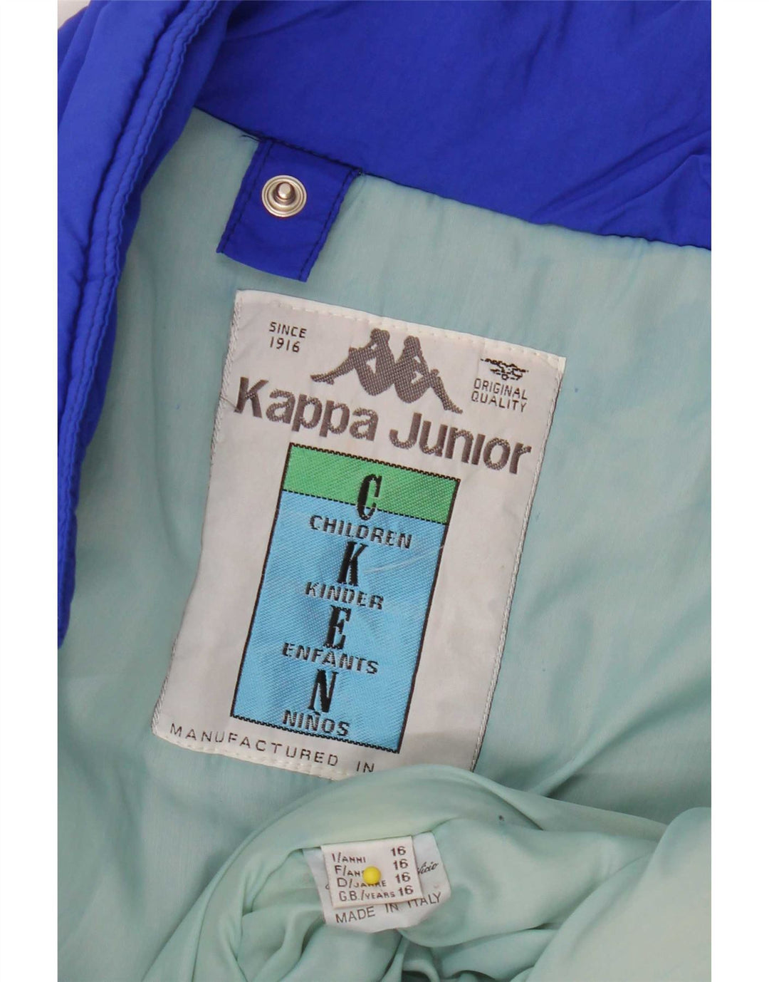 Kappa Boys Graphic Relaxed Fit Skijakke 15-16 år Blå Colourblock
