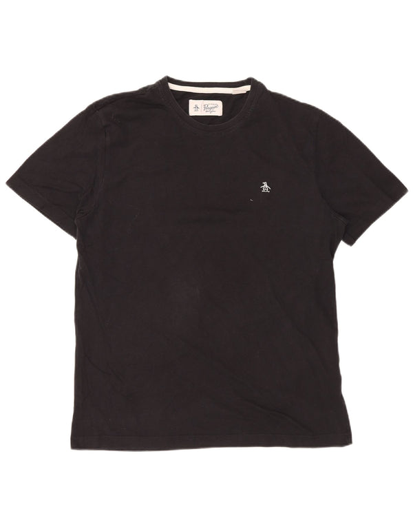 PENGUIN Herre T-Shirt Top Stor Sort Bomuld