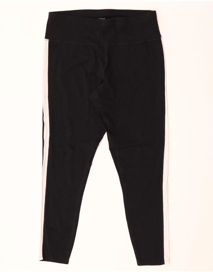 Marks & Spencer Womens Leggings UK 16 Large Black Colourblock Bomuld