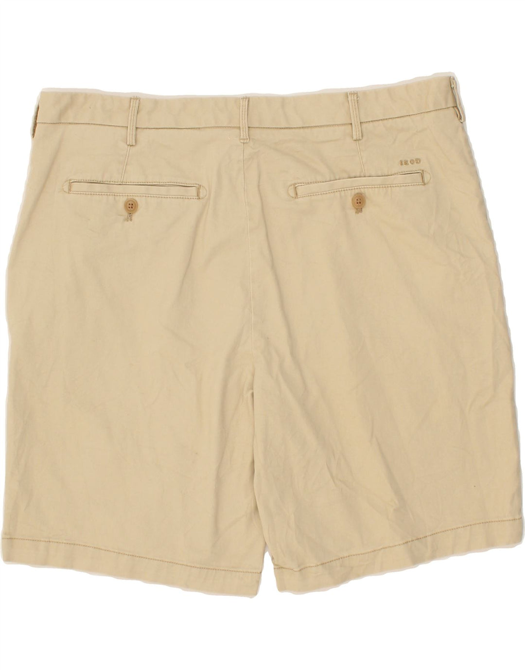 IZOD Mens Stretch Chino Shorts W38 XL Grey Cotton Vintage Izod and Second-Hand Izod from Messina Hembry 