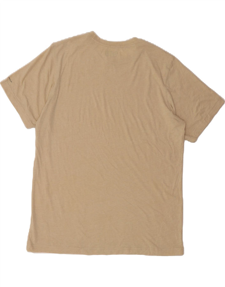 COLUMBIA Mens T-Shirt Top Large Beige Cotton Vintage Columbia and Second-Hand Columbia from Messina Hembry 
