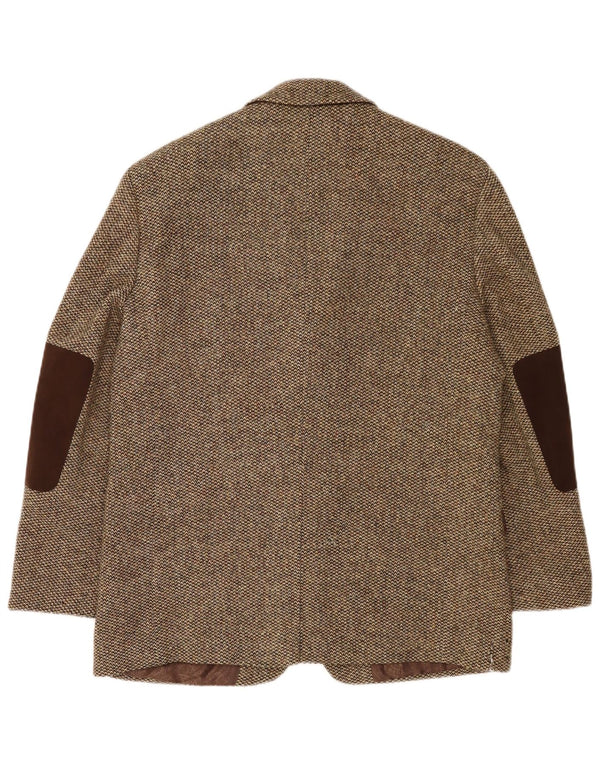 Harris Tweed Herre 3-knaps blazerjakke UK 38 Medium Brun Uld