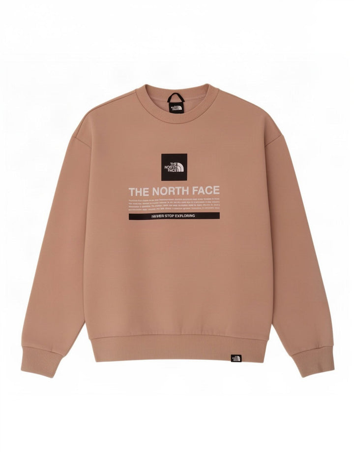 The North Face Dame Grafisk Oversized Sweatshirt Jumper UK 10 Small Pink