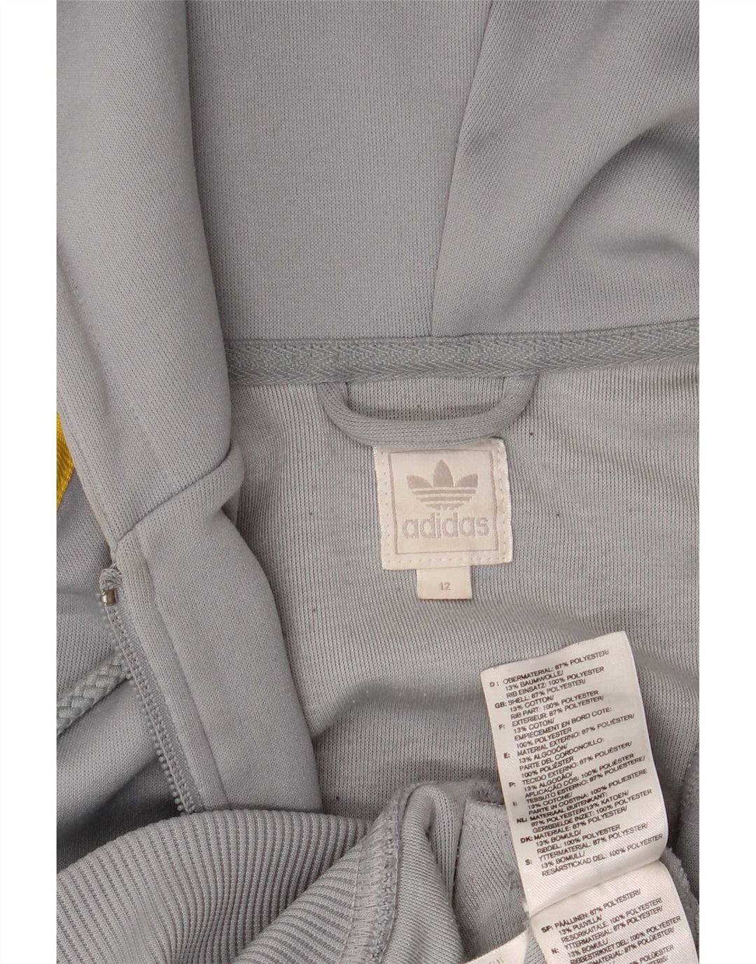 Adidas Dame Hættetrøje Sweater UK 12 Medium Grey Polyester