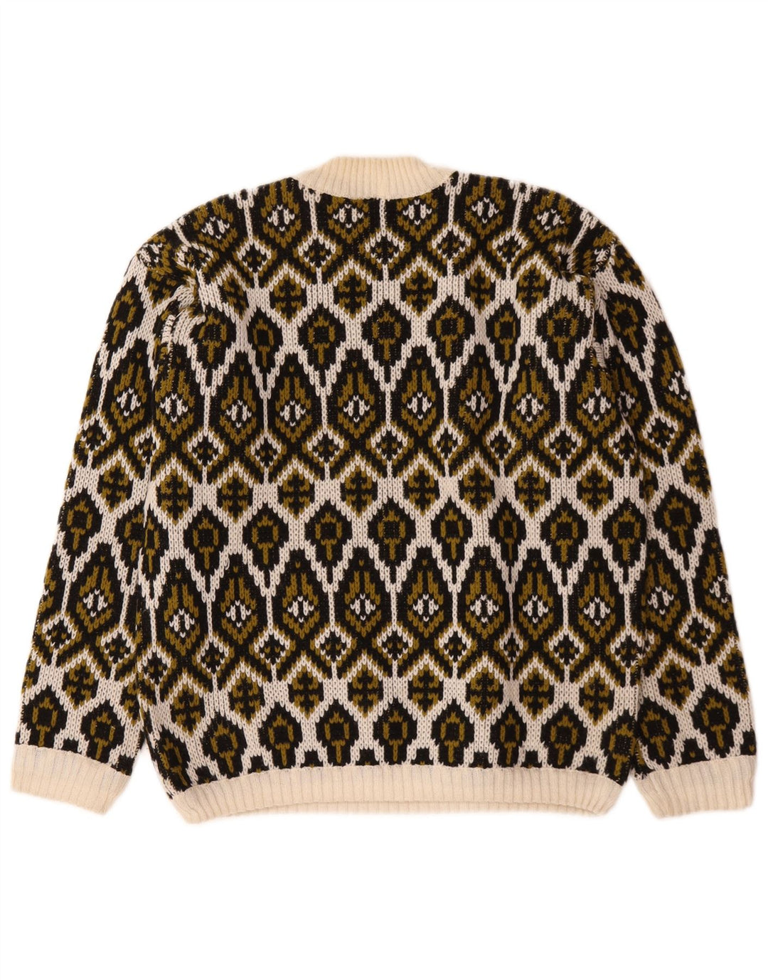 Vintage Dame Turtle Neck sweater Medium Off White Fair Isle
