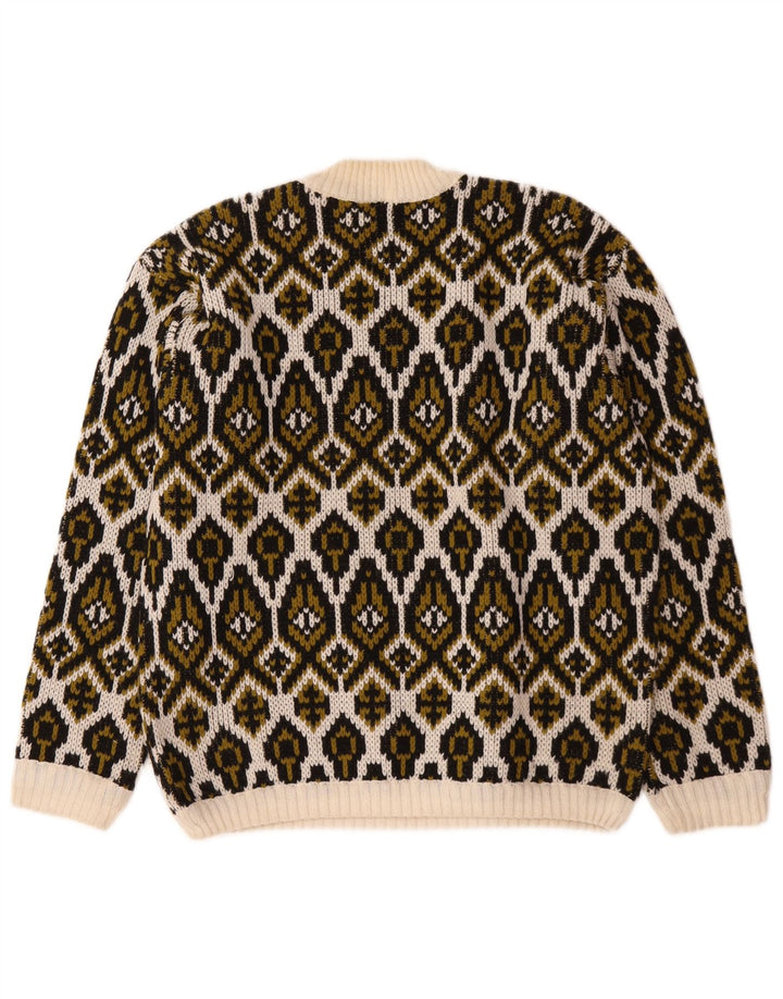 Vintage Dame Turtle Neck sweater Medium Off White Fair Isle