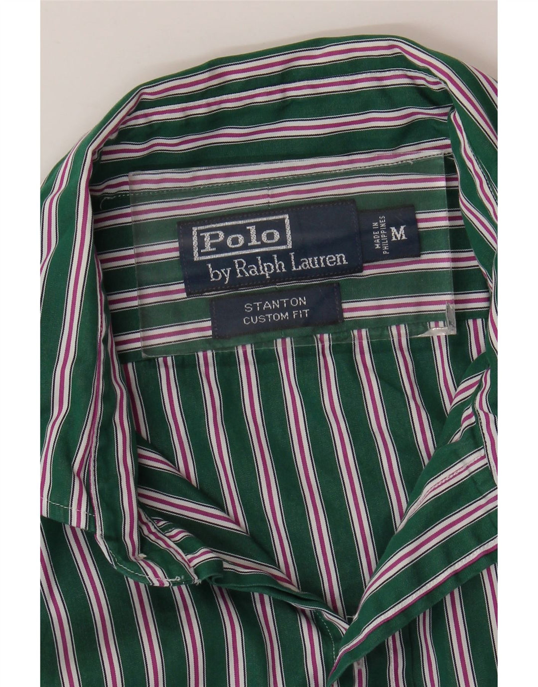 POLO RALPH LAUREN Herre Stanton Custom Fit skjorte Medium grøn stribet