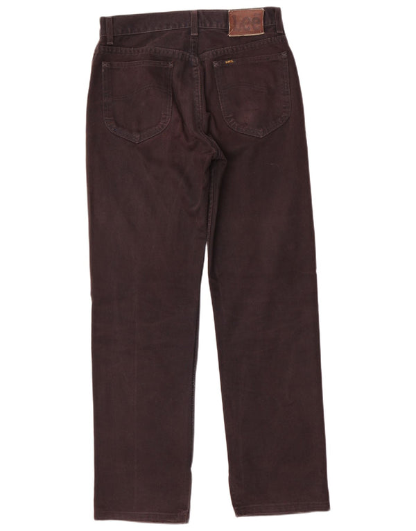 Lee Straight Jeans til mænd W30 L34 Sort bomuld