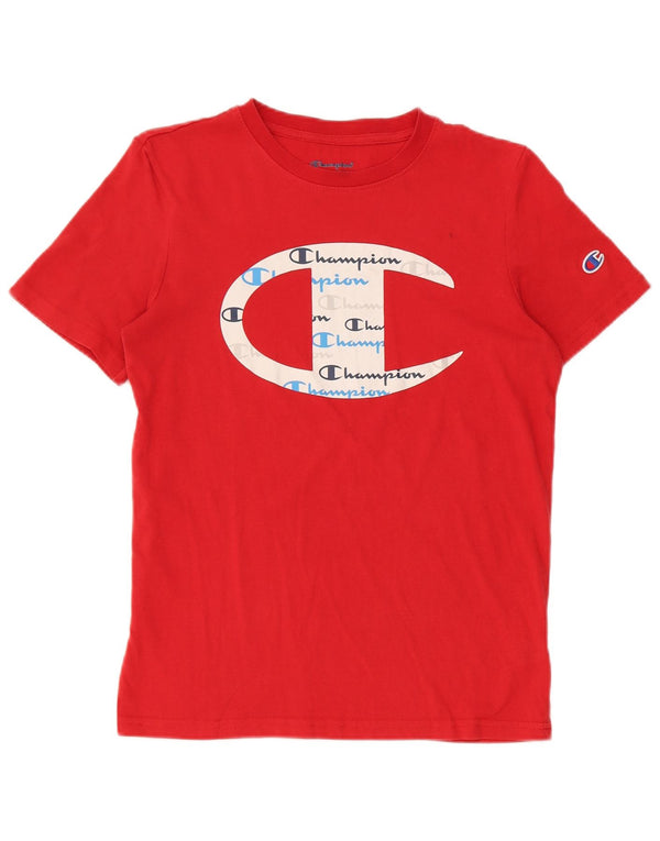 Champion Boys Graphic T-Shirt Top 13-14 Years XL Red Cotton
