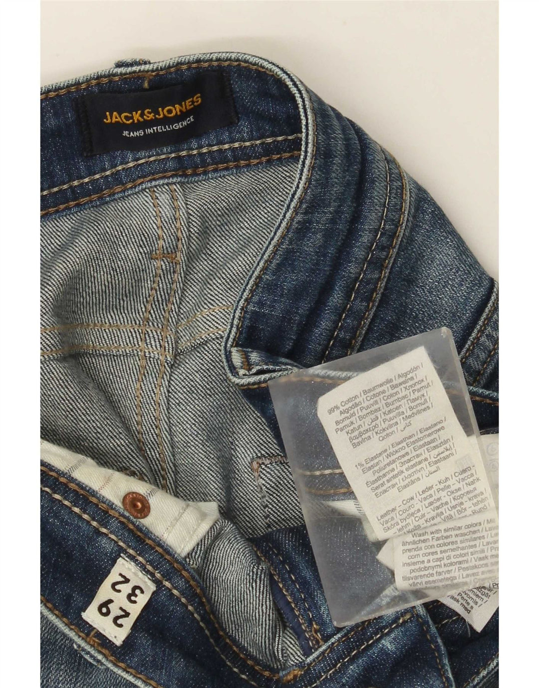 Jack & Jones Herre Slim Jeans W29 L32 Blå Bomuld