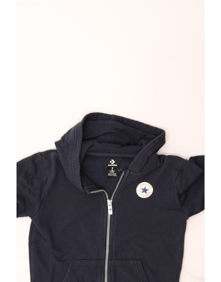 CONVERSE Boys Zip Hoodie Sweater 6-7 Years  Navy Blue Cotton Vintage Converse and Second-Hand Converse from Messina Hembry 