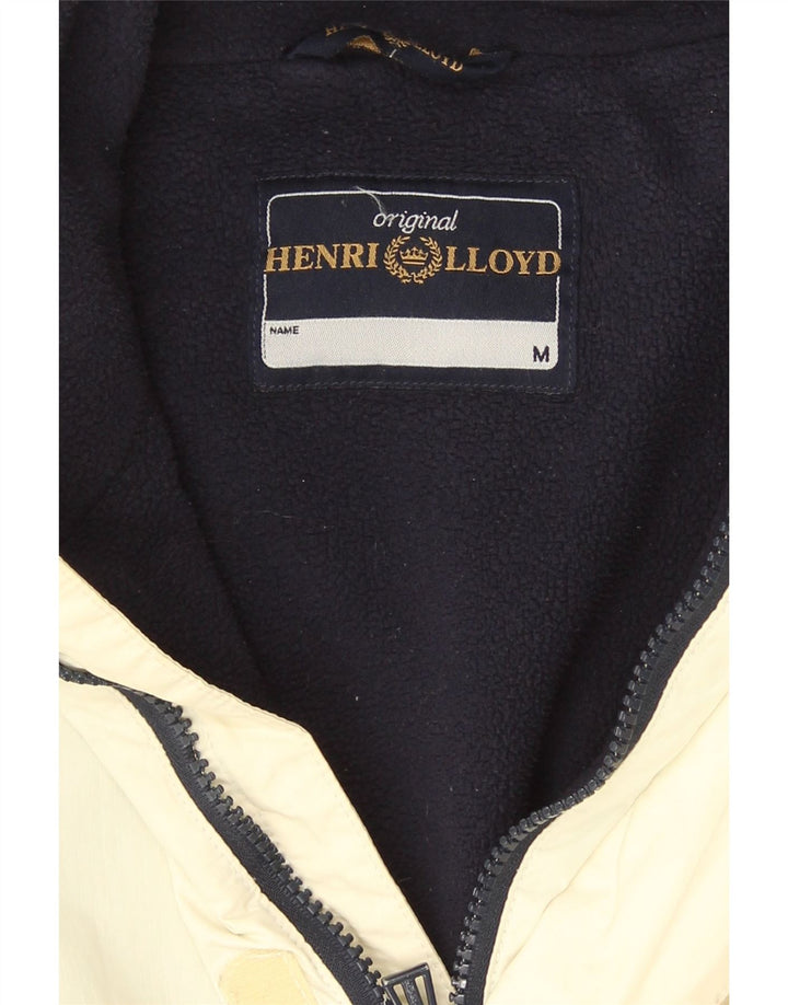 Henri Lloyd Herre Bomber Windbreaker Jacket UK 38 Medium Beige Polyester